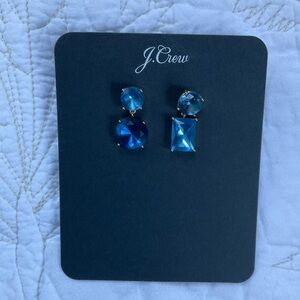 J. Crew Radiant Blue Crystal Earrings